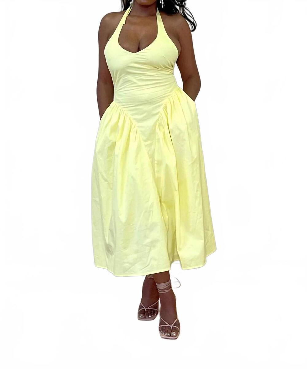 NEW VESTIS M give me romance tulle maxi dress in yellow
